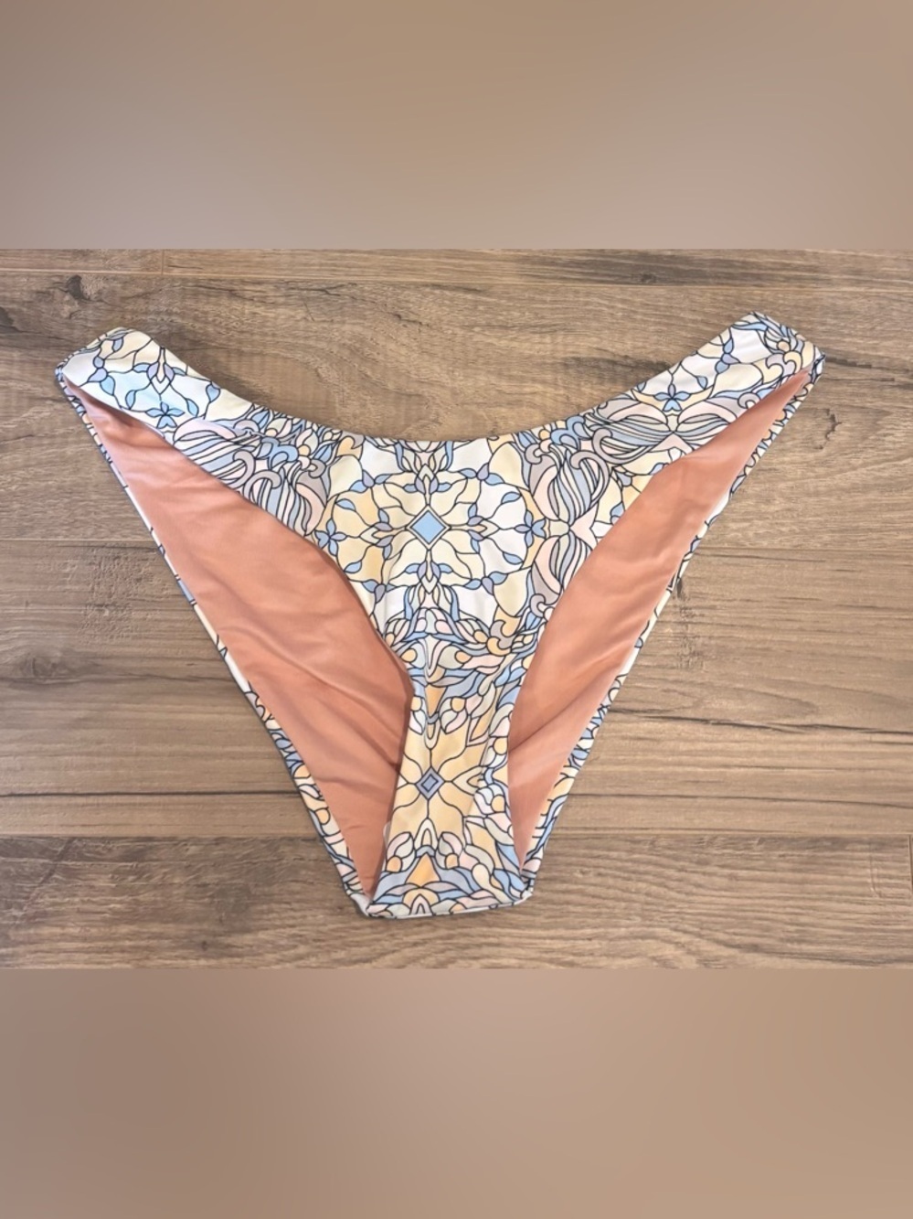 J.Crew Active Curved Waist Cheeky Bikini Bottom Kaleidoscope Print NWT Small